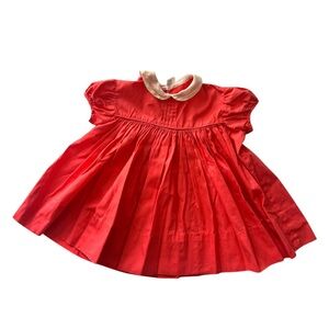 Vintage 50s/60s Younlad Baby Girl Dress Coral Collared 6 month